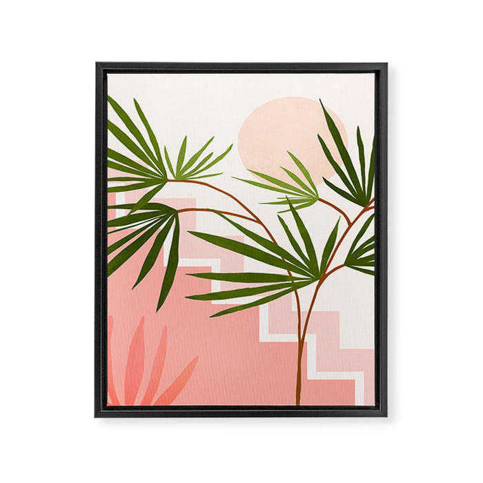 Summer in Belize Abstract Landscape Framed Canvas Print Gallery Image 1