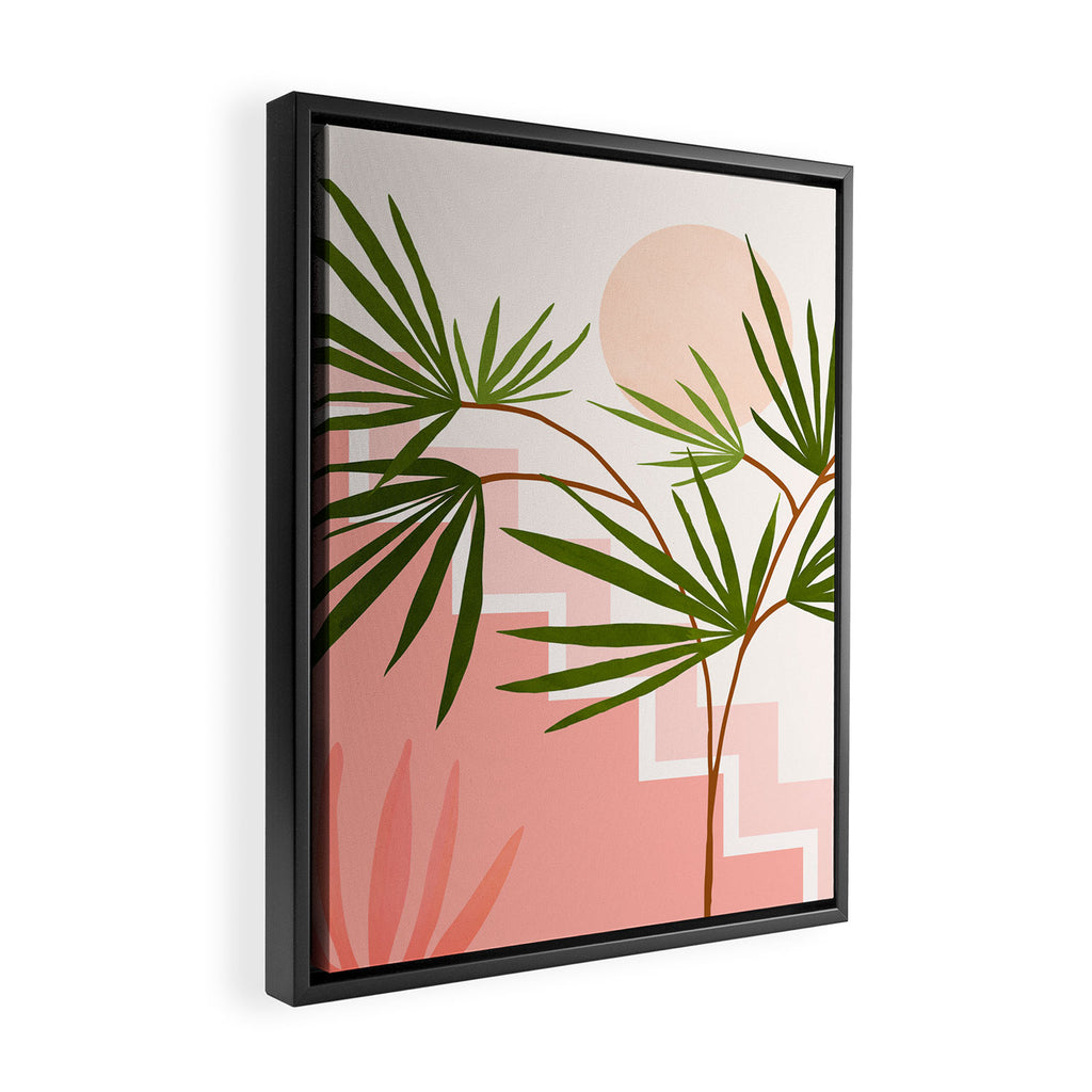 Summer in Belize Abstract Landscape Framed Canvas Print Gallery Image 2