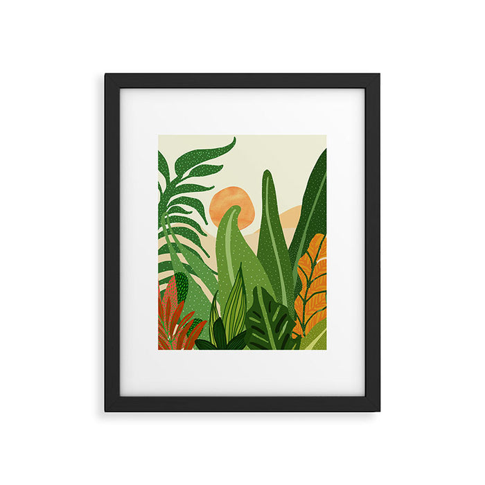 Summer In the Tropics Sunset Scene Framed Art Print Gallery Image 1