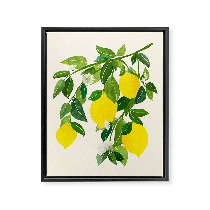 Summer Lemons / Tropical Fruit Series Framed Canvas Print Gallery Image 8