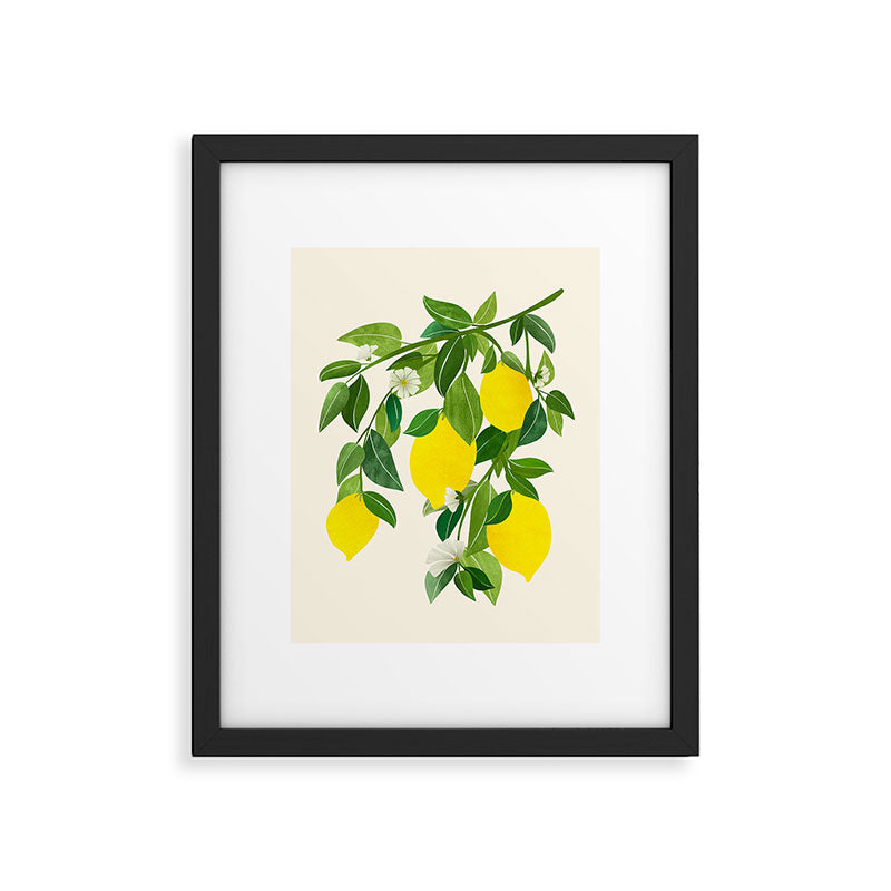 Summer Lemons / Tropical Fruit Series Framed Art Print Gallery Image 6