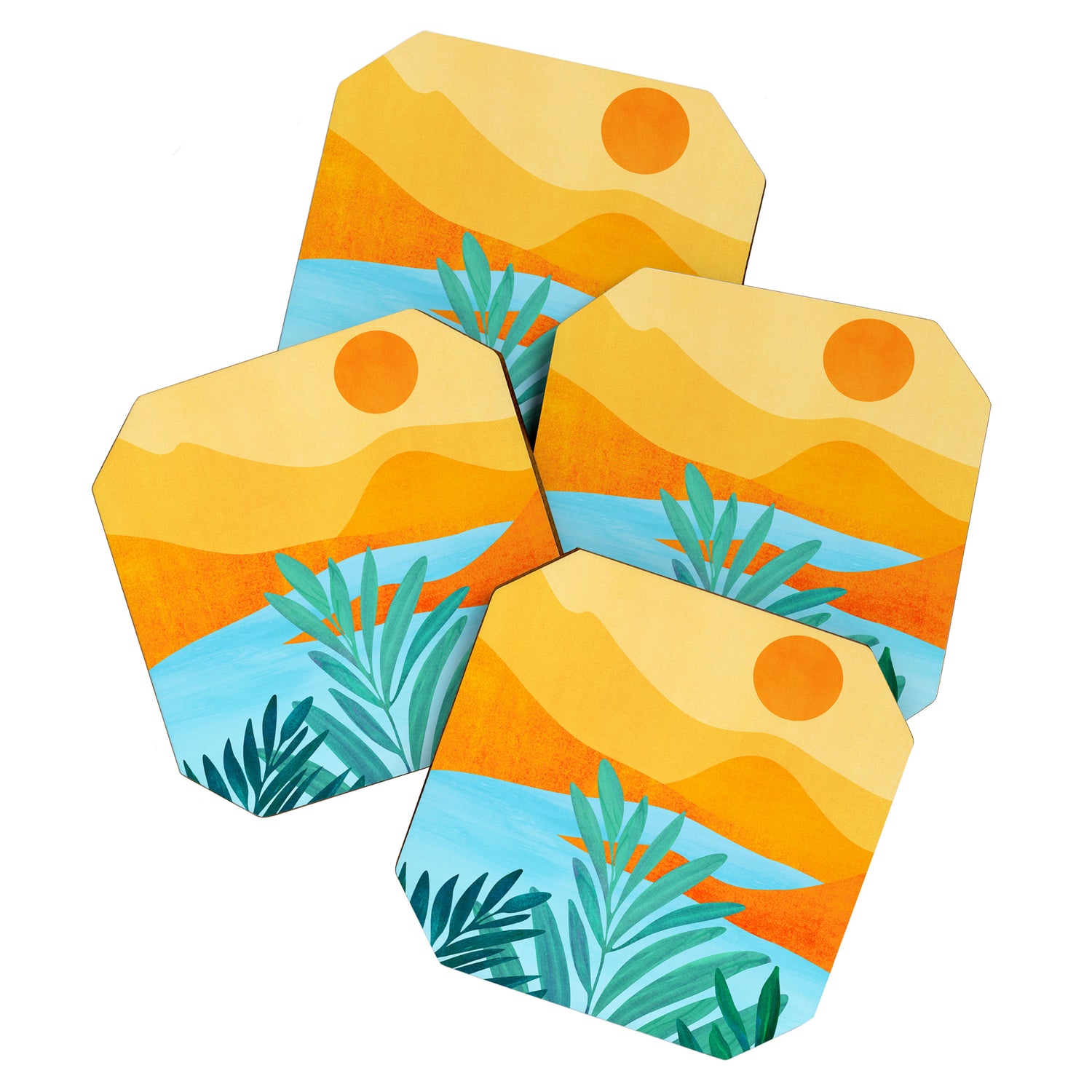 Summer Mountains Landscape Series Coaster Gallery Image 1