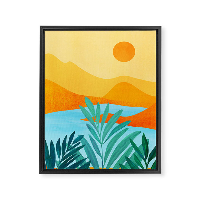 Summer Mountains Landscape Series Framed Canvas Print Gallery Image 1