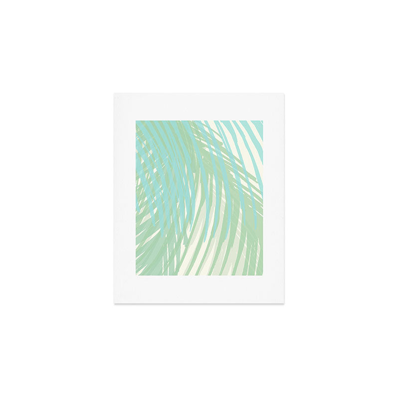 Summer Palms at the Seashore Abstract Tropical Art Print Gallery Image 1