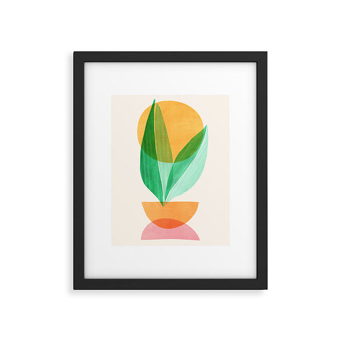Summer Stack Abstract Plant Illustration Framed Art Print Gallery Image 1