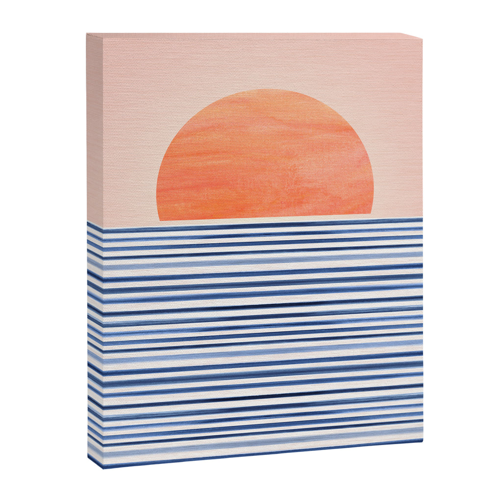 Summer Sunrise Minimal Abstract Landscape Canvas Print Gallery Image 8
