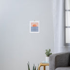 Summer Sunrise Minimal Abstract Landscape Art Print Gallery Image 3