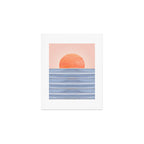 Summer Sunrise Minimal Abstract Landscape Art Print Gallery Image 1