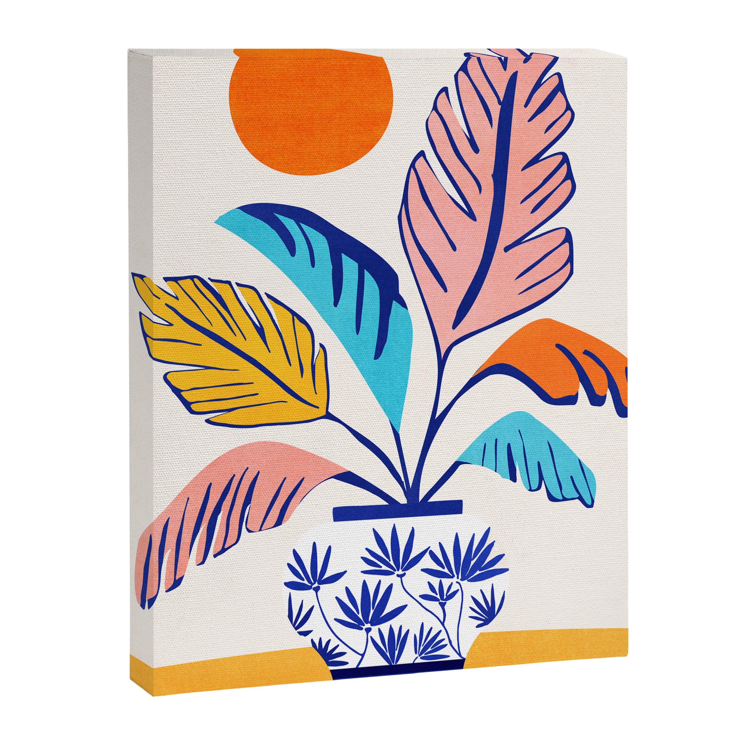 Summer Tropical Plant Still Life Canvas Print Gallery Image 6