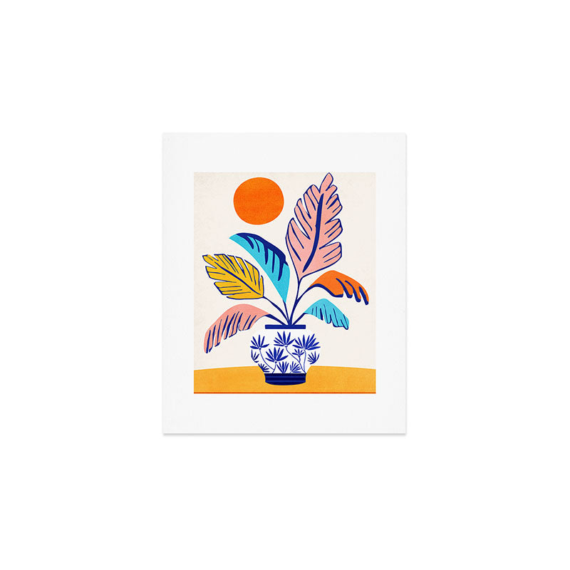 Summer Tropical Plant Still Life Art Print Gallery Image 1