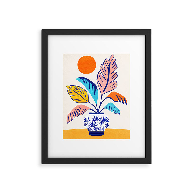 Summer Tropical Plant Still Life Framed Art Print Gallery Image 5