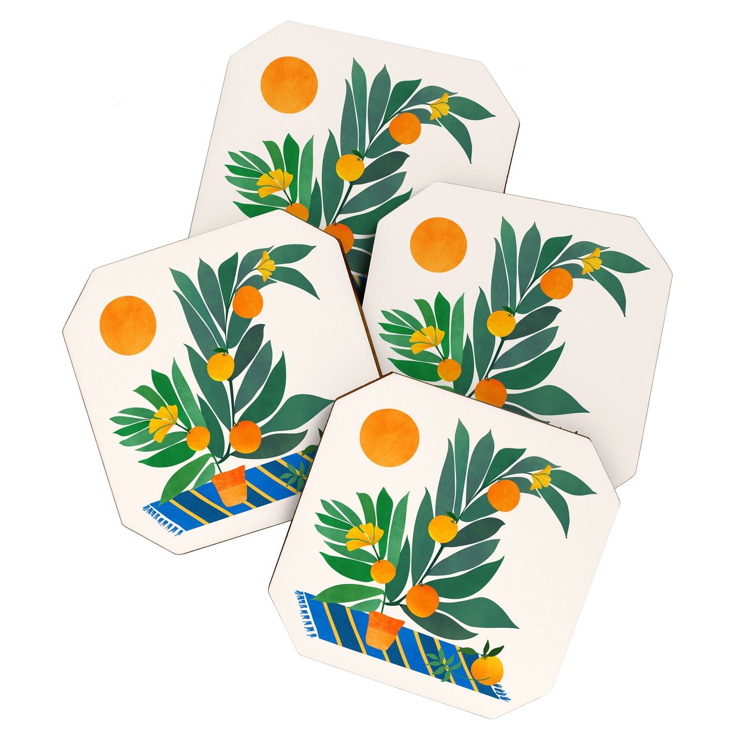 Summer's End With Oranges Coaster Gallery Image 1