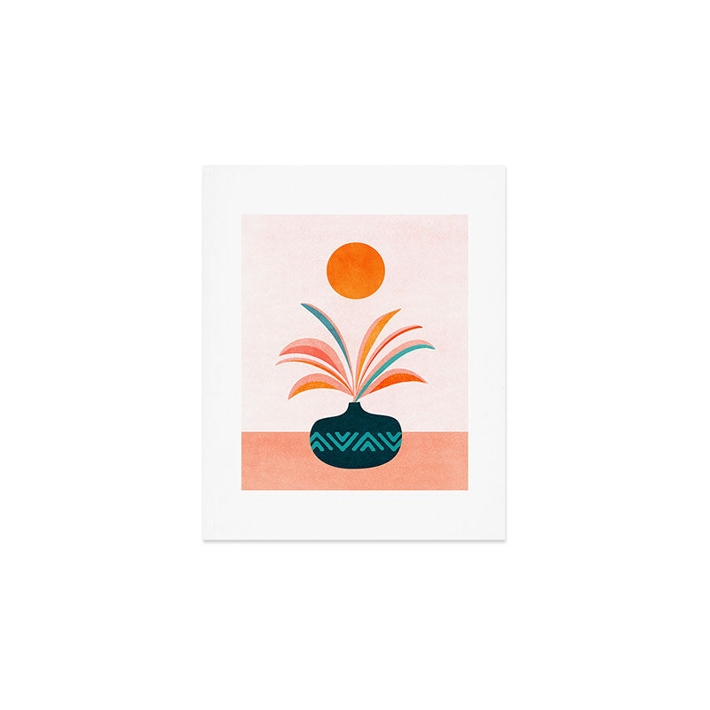Sun Worship Colorful Plant Illustration Art Print Gallery Image 1
