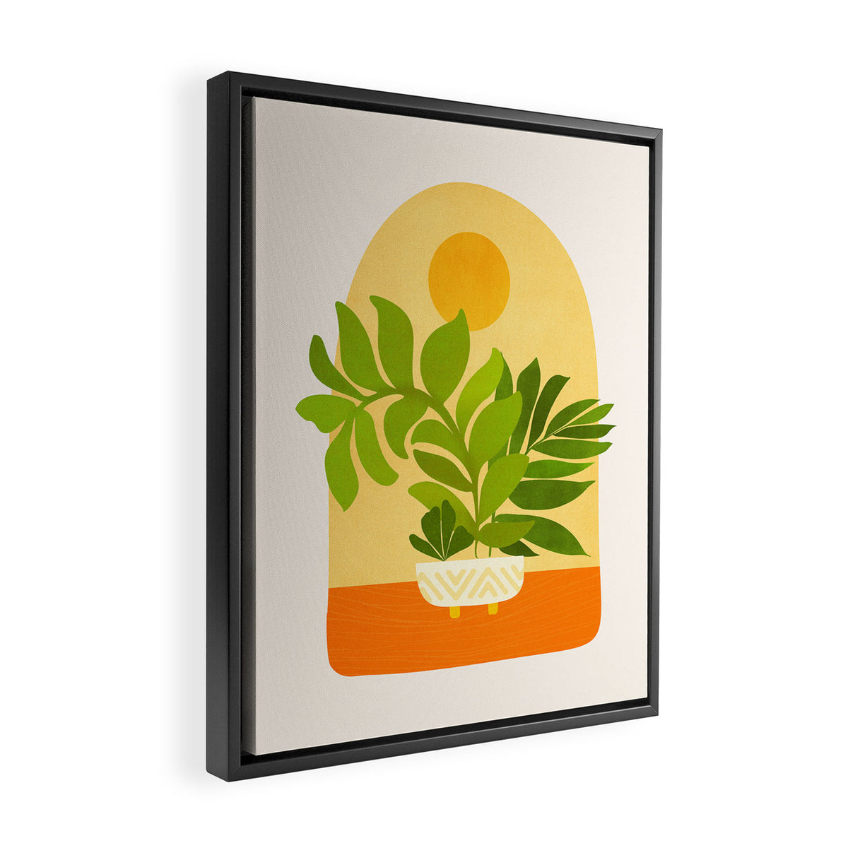 Sunday Sunset Window Garden Series Framed Canvas Print Gallery Image 2