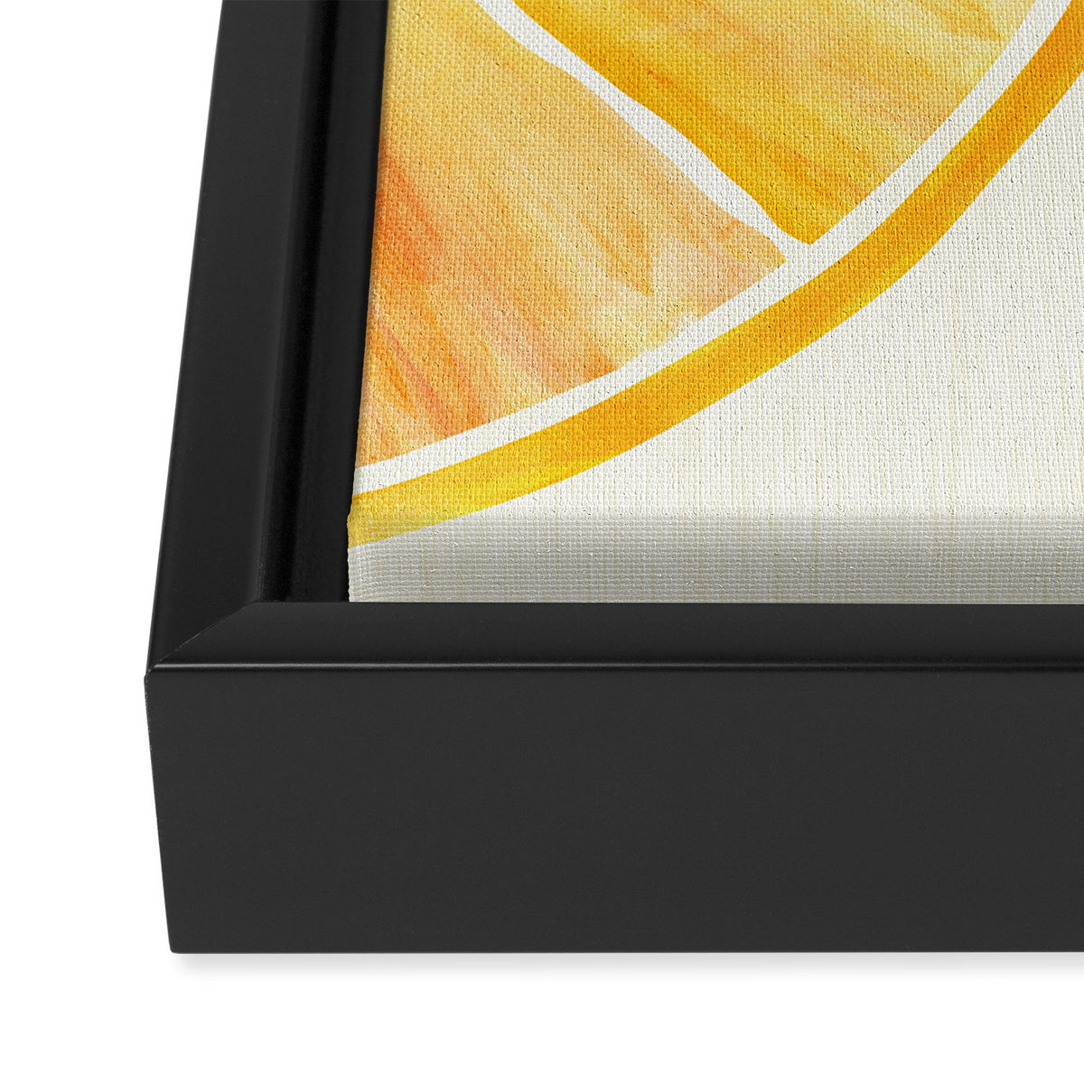 Sunny Citrus Watercolor Illustration Framed Canvas Print Gallery Image 3