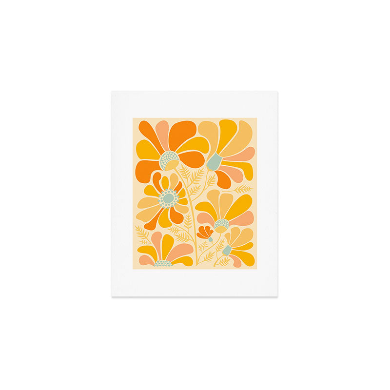 Sunny Flowers Floral Illustration Art Print Gallery Image 1