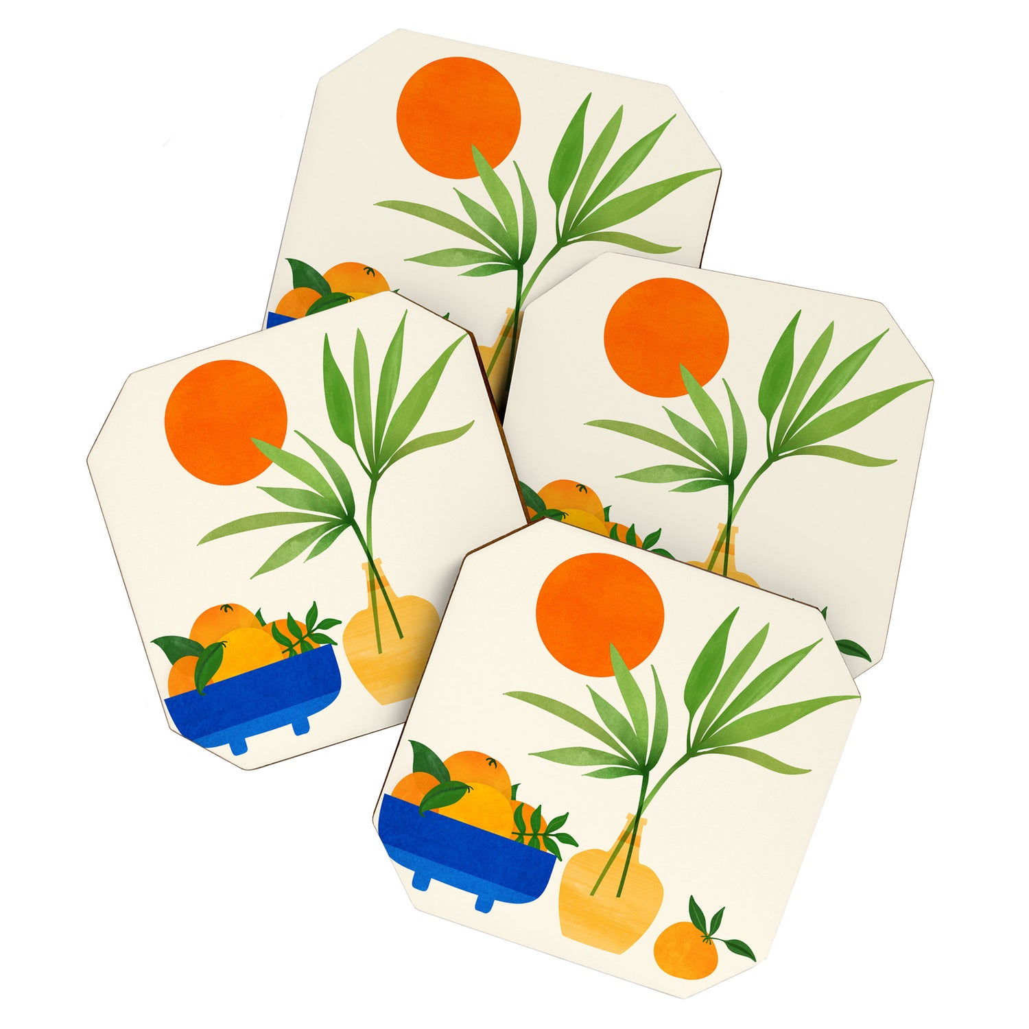 Sunny Fruit Bowl / Tropical Fruit Series Coaster Gallery Image 1