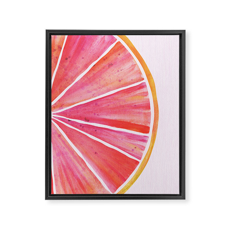 Sunny Grapefruit Watercolor Framed Canvas Print Gallery Image 8