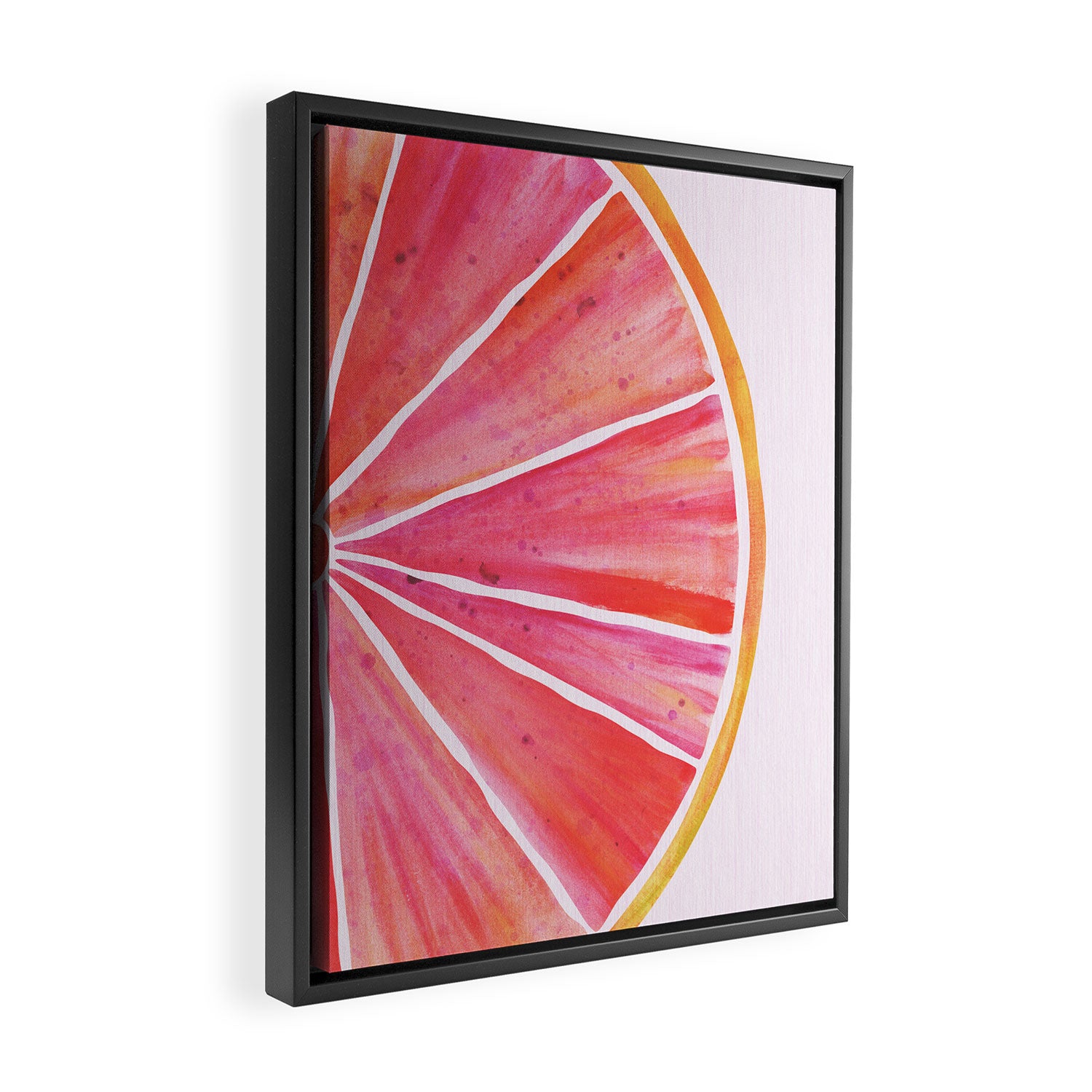 Sunny Grapefruit Watercolor Framed Canvas Print Gallery Image 2