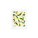 Sunny Lemon Print ~ Yellow and Green Art Print Gallery Image 1