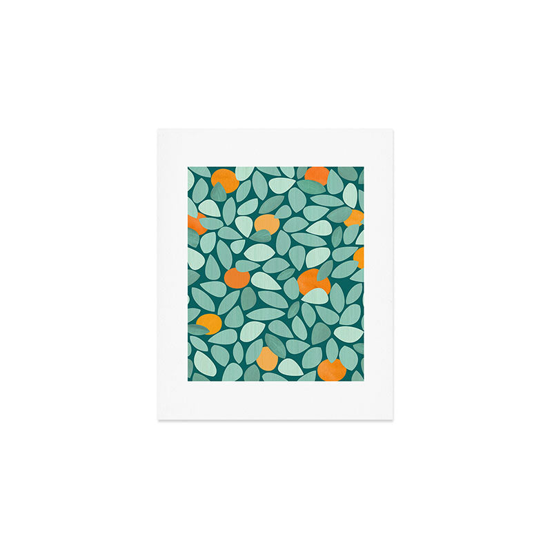 Sunny Orange Grove Abstract Pattern Art Print Gallery Image 1
