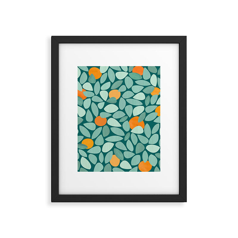 Sunny Orange Grove Abstract Pattern Framed Art Print Gallery Image 6