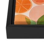 Sunny Oranges Tropical Fruit Illustration Framed Canvas Print Gallery Image 3