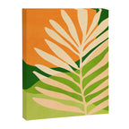 Sunny Palm Frond in Orange and Green Canvas Print Gallery Image 8
