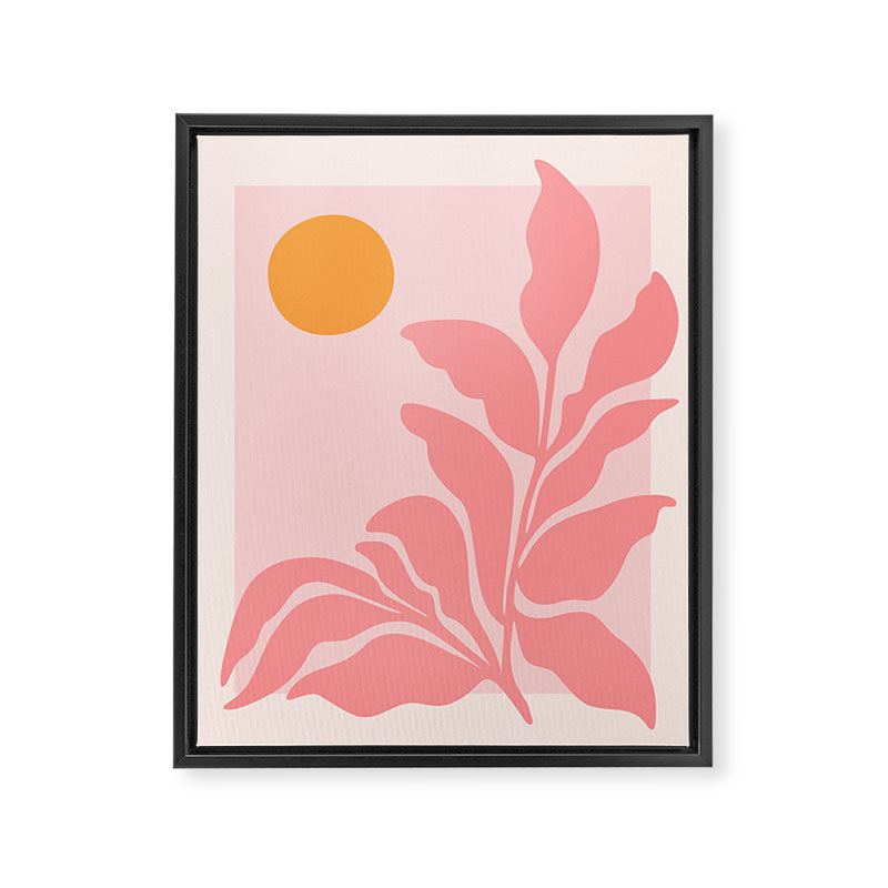 Sunny Pink Garden Framed Canvas Print Gallery Image 6