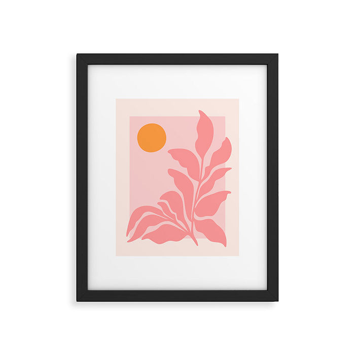 Sunny Pink Garden Framed Art Print Gallery Image 1