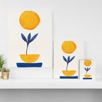 Sunny Sprout Modernist Abstract Botanic Canvas Print Gallery Image 3