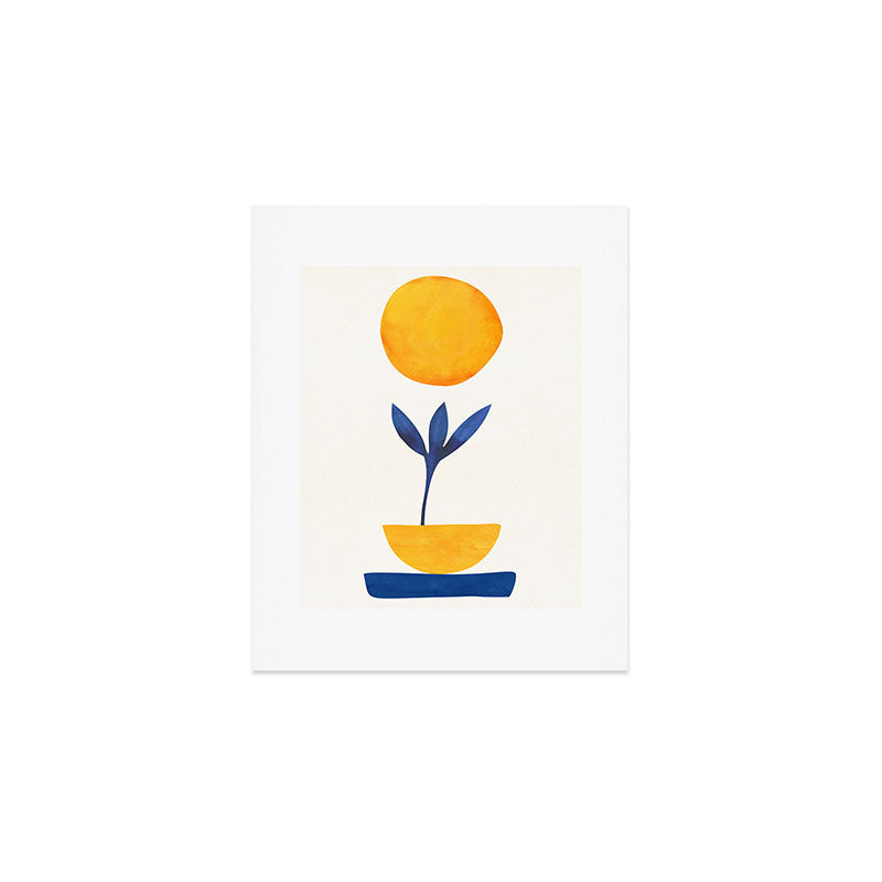 Sunny Sprout Modernist Abstract Botanic Art Print Gallery Image 1