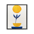 Sunny Sprout Modernist Abstract Botanic Framed Canvas Print Gallery Image 6