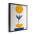 Sunny Sprout Modernist Abstract Botanic Framed Canvas Print Gallery Image 2