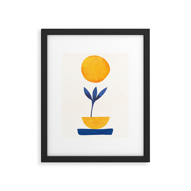 Sunny Sprout Modernist Abstract Botanic Framed Art Print Gallery Image 5