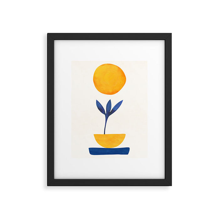 Sunny Sprout Modernist Abstract Botanic Framed Art Print Gallery Image 1