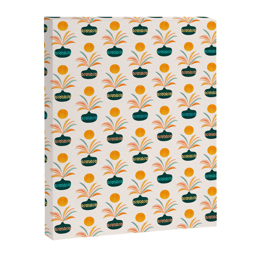 Sunny Palm Trees Pattern Canvas Print Gallery Image 8