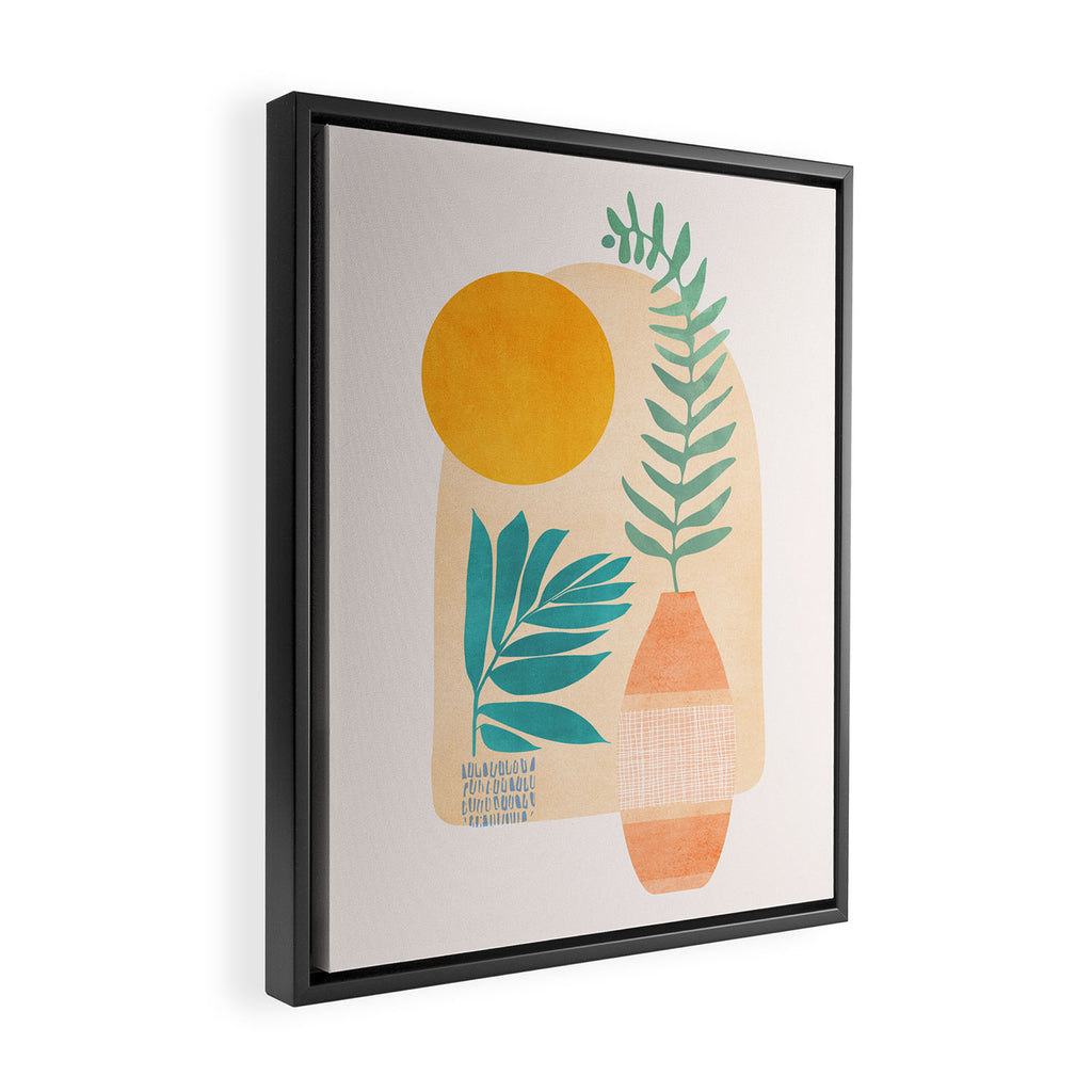 Sunny Window Garden Still Life Framed Canvas Print Gallery Image 2