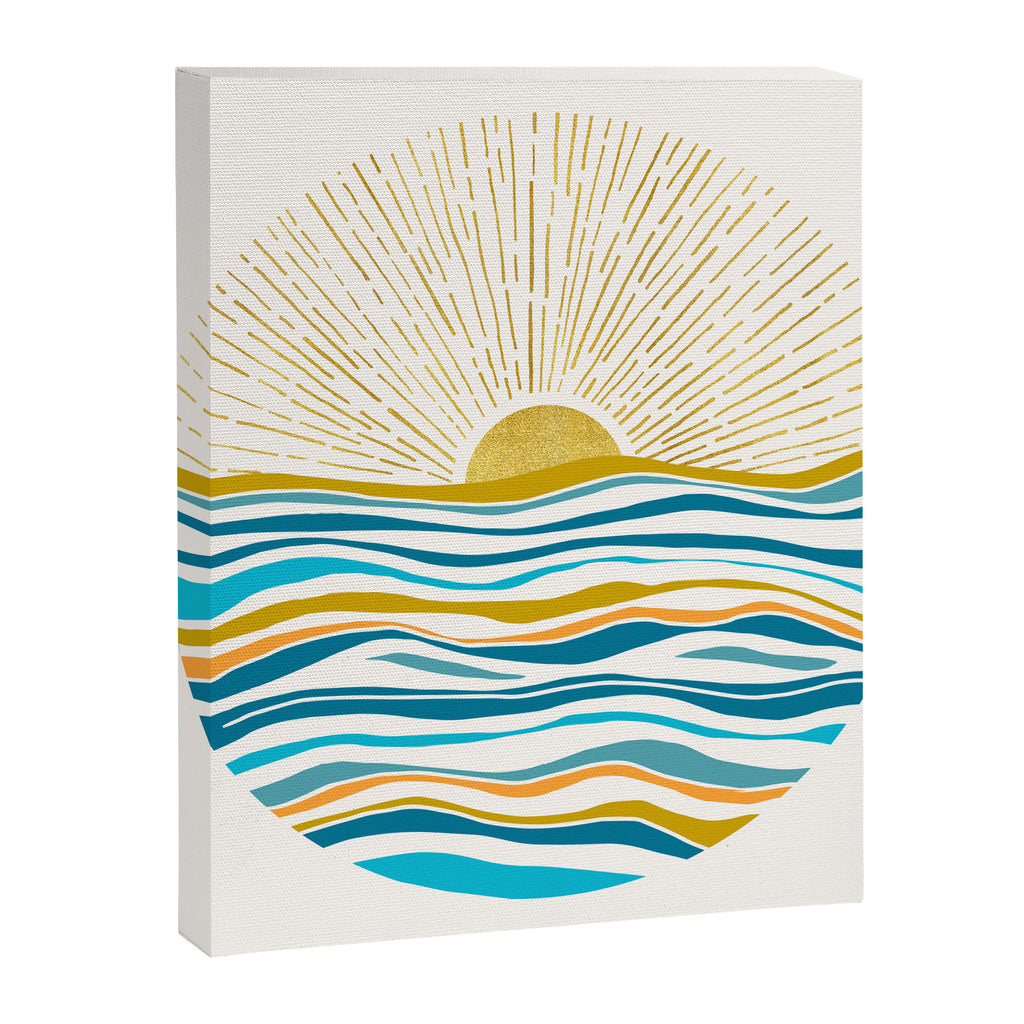 Sunrise At Sea Abstract Landscape Canvas Print Gallery Image 8