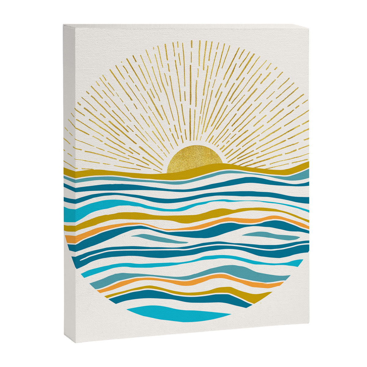 Sunrise At Sea Abstract Landscape Canvas Print Gallery Image 8