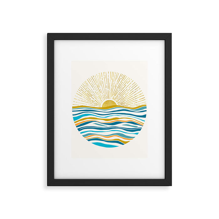 Sunrise At Sea Abstract Landscape Framed Art Print Gallery Image 1