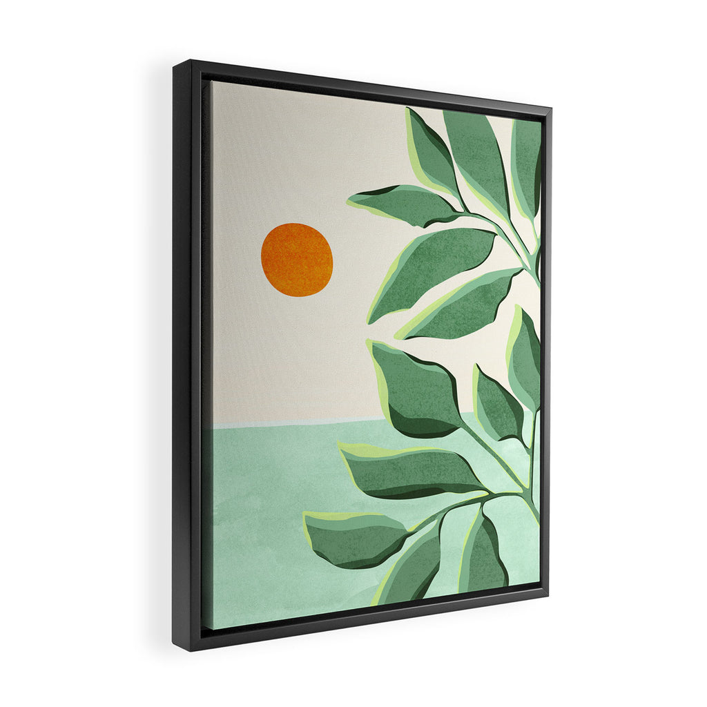 Sunset At The Beach House No2 Framed Canvas Print Gallery Image 2