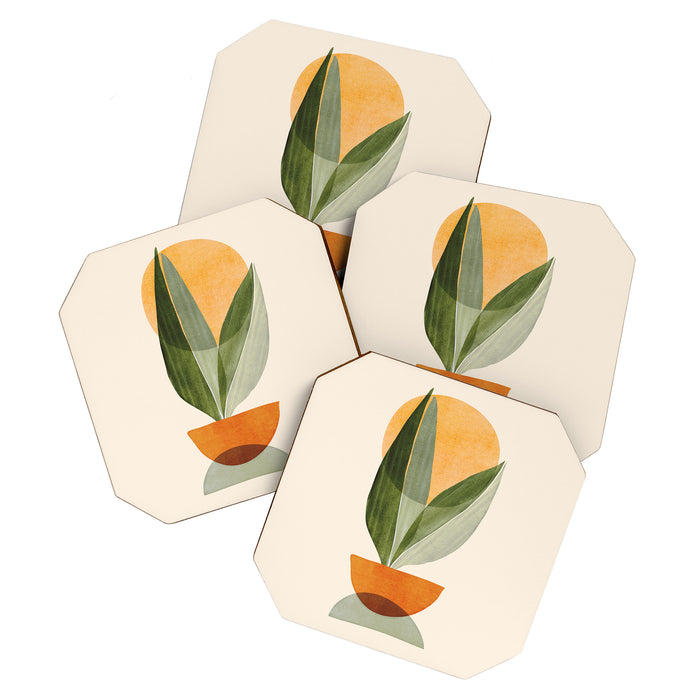Sunset Stack Abstract Shapes Coaster Gallery Image 1