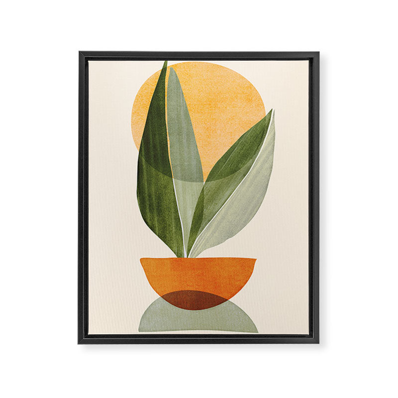 Sunset Stack Abstract Shapes Framed Canvas Print Gallery Image 6