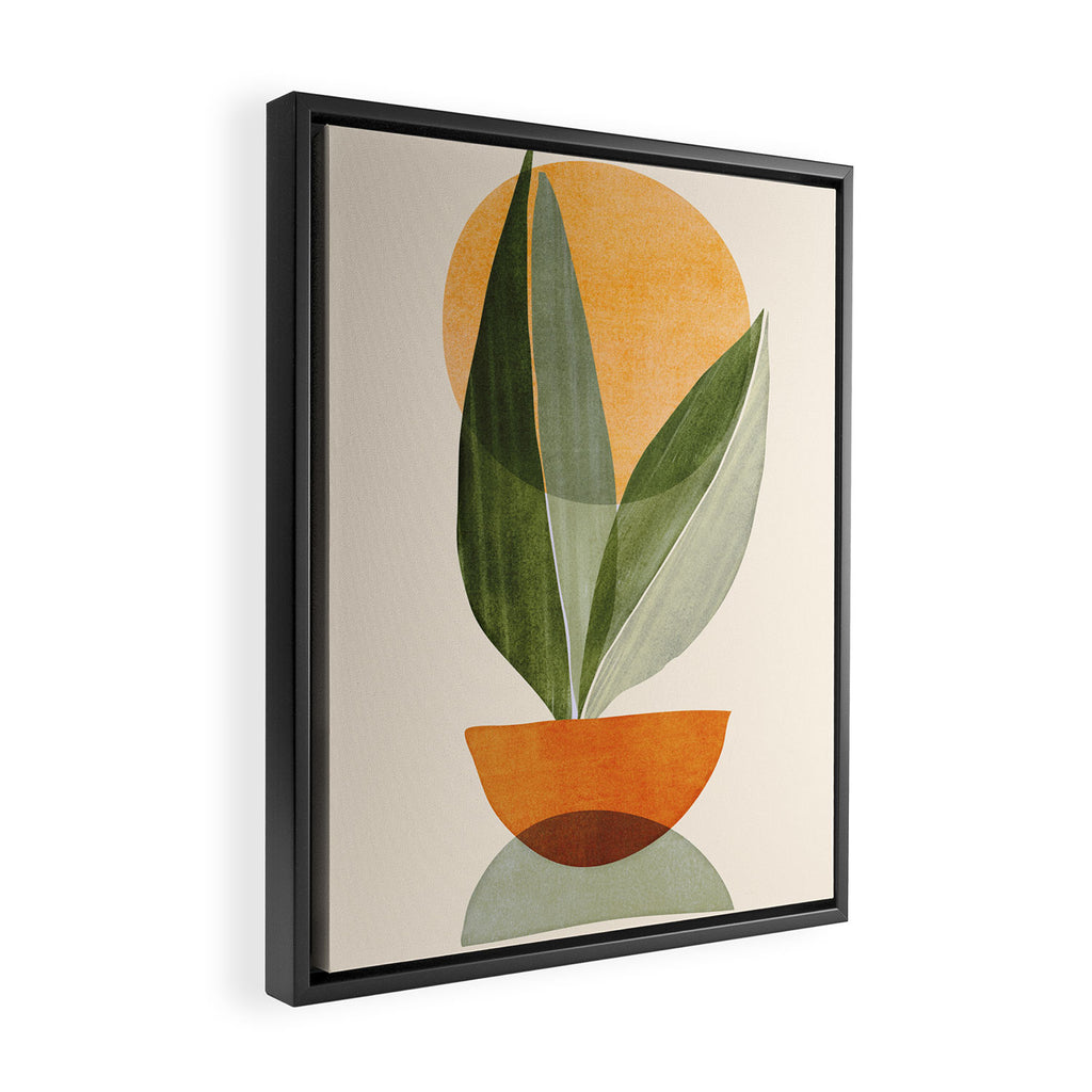 Sunset Stack Abstract Shapes Framed Canvas Print Gallery Image 2