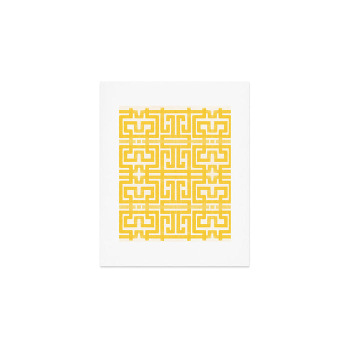 Sunshine Labyrinth - Yellow Geometric  Art Print Gallery Image 1