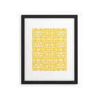 Sunshine Labyrinth - Yellow Geometric  Framed Art Print Gallery Image 6