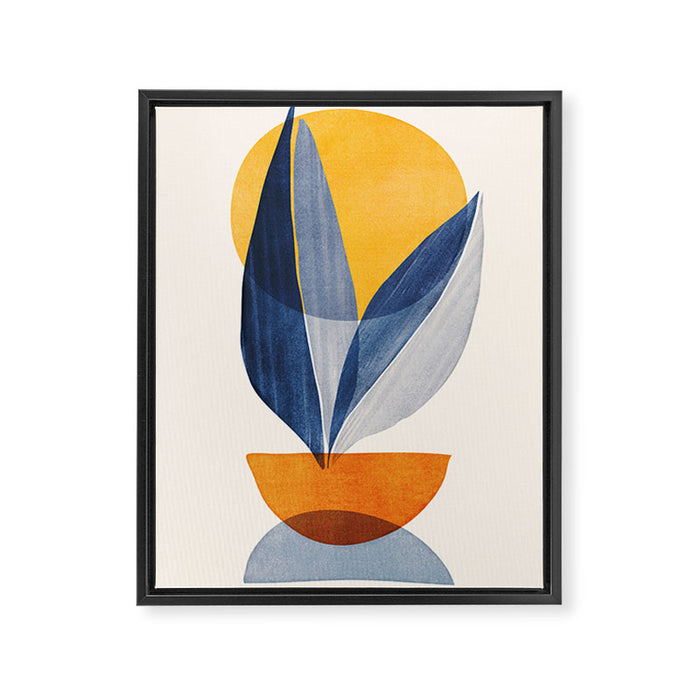 Sunshine Stack / Mid Century Abstract Illustration Framed Canvas Print Gallery Image 1
