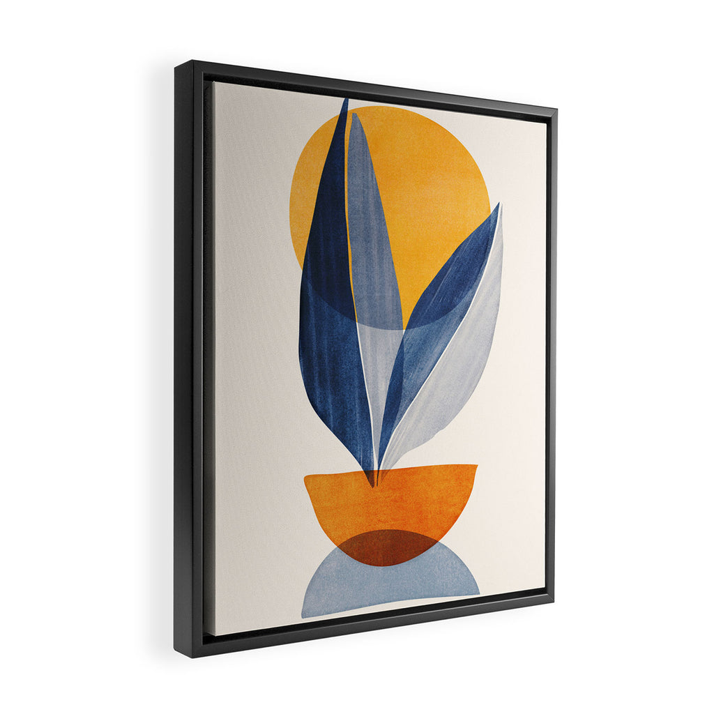 Sunshine Stack / Mid Century Abstract Illustration Framed Canvas Print Gallery Image 2