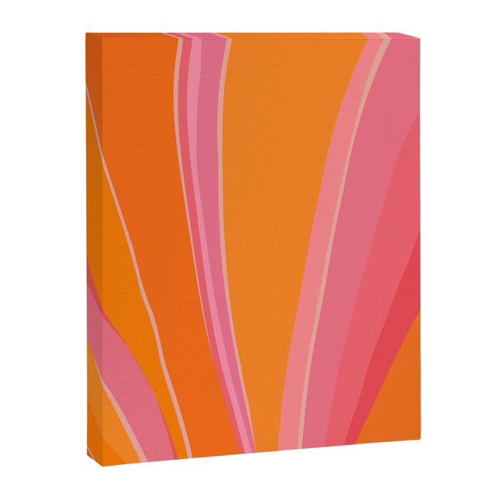 Sunshine Stripe Floral Canvas Print Gallery Image 1
